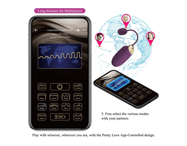 Vibrador con App Abner Huevo Inalámbrico | Discreto y Recargable