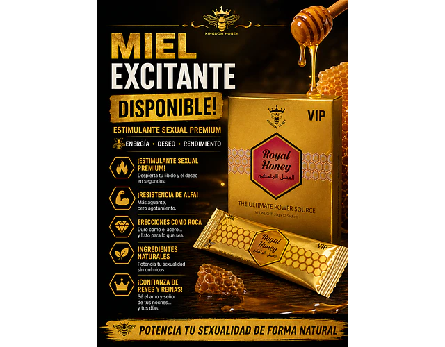 Potenciador Miel Royal Honey Gold VIP 20g