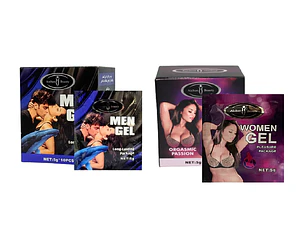  1 Sachet Potenciador de Erección +  1 Sachet Aceite Orgasmico femenino