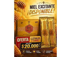  2 Sobres de Potenciador Miel Royal Honey Gold VIP 20g