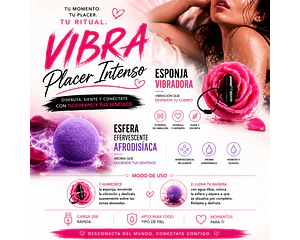 Esponja de Baño Vibratoria | Con Mini Vibrador mas bola afrodisiaca y efervescente 