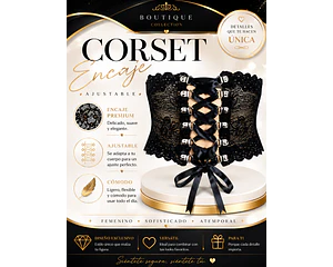 Corset Encaje Negro