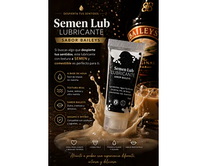 Semen Lub | Lubricante comestible con Sabor a Baileys 10ml
