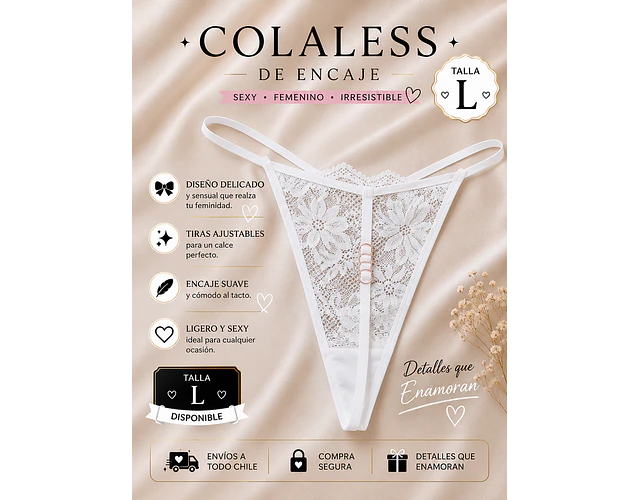  Colaless de Encaje Blanco