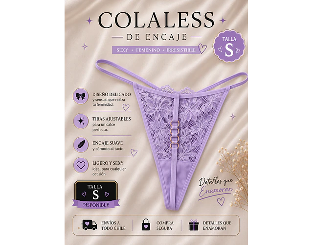Colaless de Encaje Morado