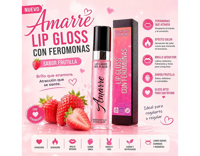 Amarre Lip Gloss con Feromonas! 