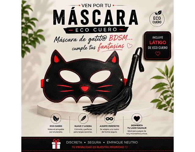 Mascara de Eco Cuero mas Latigo