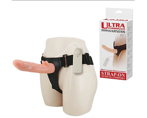 Arnes con Protesis, Masturbador Masculino y Estimulador de Clítoris y Vibración 