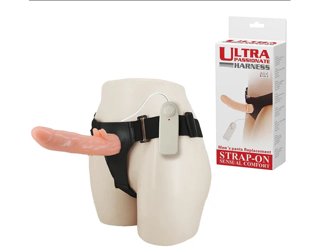 Arnes con Protesis, Masturbador Masculino y Estimulador de Clítoris y Vibración 