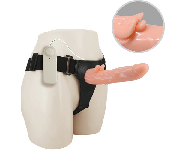 Arnes con Protesis, Masturbador Masculino y Estimulador de Clítoris y Vibración 