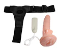 Arnes con Protesis, Masturbador Masculino y Estimulador de Clítoris y Vibración 