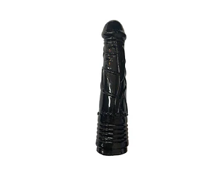 Consolador Negro Realista 18 cm con Textura Natural