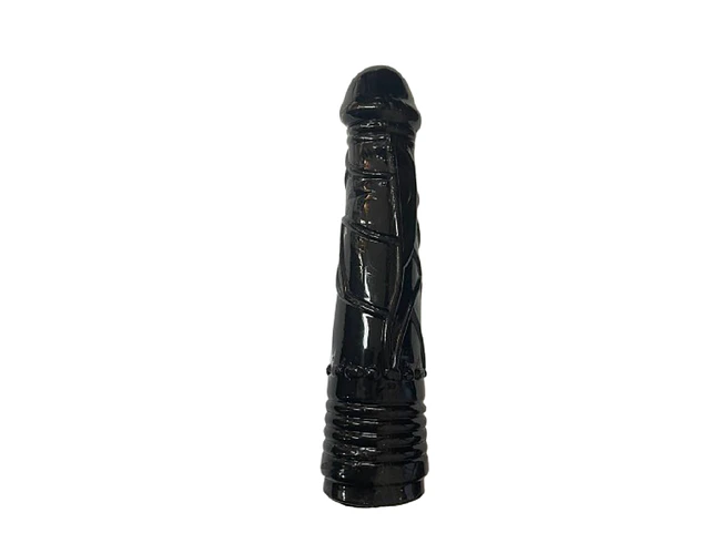 Consolador Negro Realista 18 cm con Textura Natural