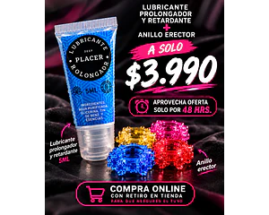 Pack Lubricante Prolongador + Anillo Erector