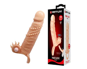 Funda para Pene y Extensión Connor con Estimulador de Clitoris