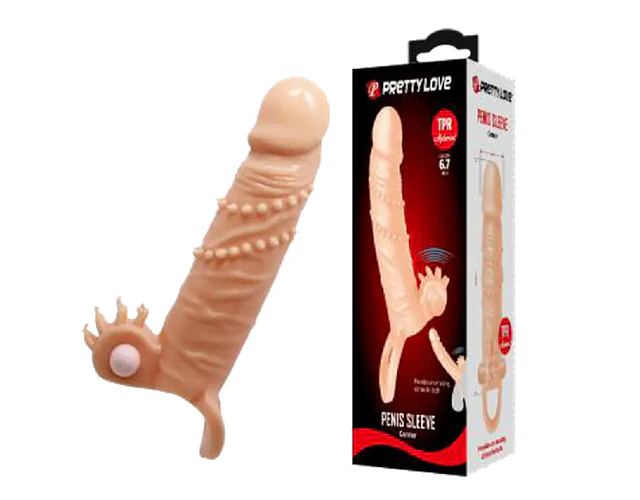 Funda para Pene y Extensión Connor con Estimulador de Clitoris