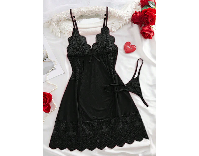 Baby Doll Encaje en Flores