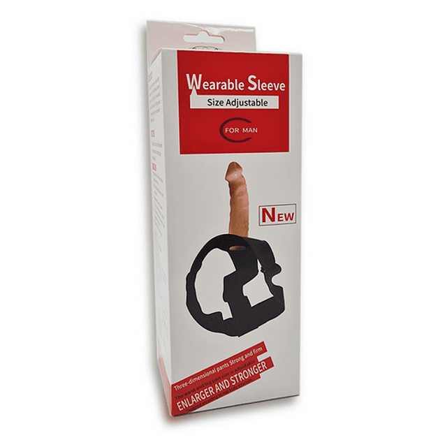 ARNÉS FUNDA HUECO EXTENSOR DE PENE (18CM)