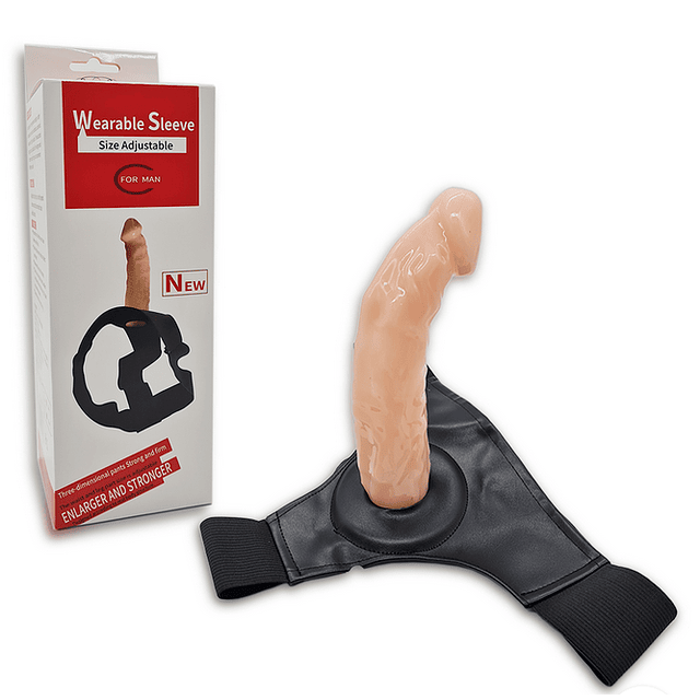 ARNÉS FUNDA HUECO EXTENSOR DE PENE (18CM)