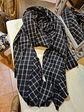 Bufanda cuadros negro - Miniatura 1