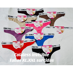 Colaless invisible tallas y colores surtidas la docena 