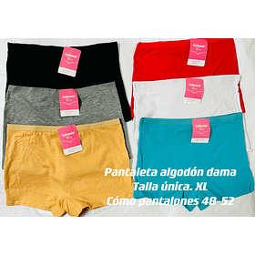 Pantaleta algodón dama tallas única Xl la docena 