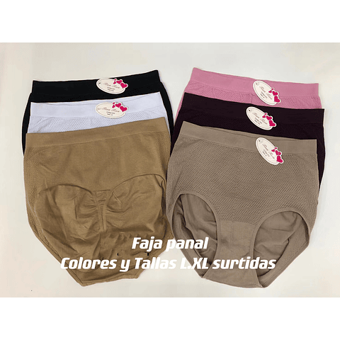 Faja panal tallas y colores surtidas la docena 