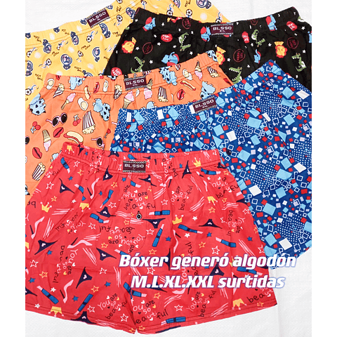 Boxer generó algodón tallas y colores surtidas la docena
