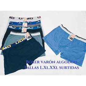 Bóxer varón algodón tallas y colores surtidas la docena 