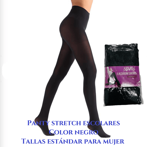 Panty stretch color negro STAVIOS tamaño mujer la docena 