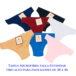 Tanga microfibra tiros altos talla estándar para pantalones de 38-46 la docena 