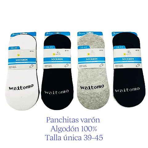 Panchitas varón colores surtidas talla única 39-45 la docena 