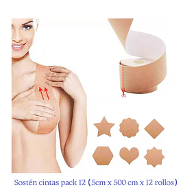 Sostén cintas silicona color piel la docena 
