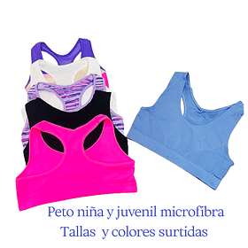 Peto niña y juvenil tallas y colores surtidas la docena 