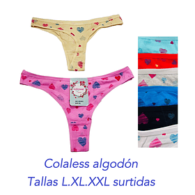 Colaless algodón tallas y colores surtidas la docena 