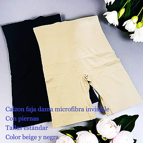 Boxer faja dama microfibra invisible con piernas talla estándar y colores surtidas la docena 