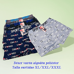 Boxer varón algodón poliéster tallas y colores surtidas la docena 