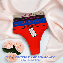 Tanga microfibra Súper elasticidad tallas y colores surtidas la docena 