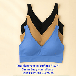 Peto deportivo microfibra entero tallas y colores surtidas la docena 