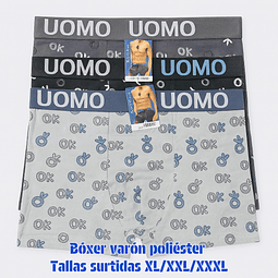 Bóxer varón poliéster algodón tallas y colores surtidas la docena 