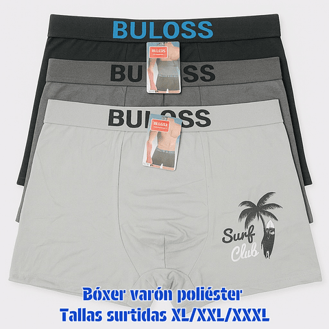 Bóxer varón poliéster algodón tallas y colores surtidas la docena 