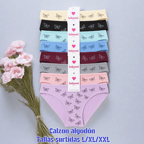 Calzón Lola  algodón tallas y colores surtidas la docena 