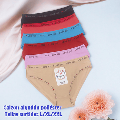 Calzón Lola  algodón tallas y colores surtidas la docena 