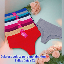 Colaless culote algodón💯 peruano talla única XL y colores surtidas la docena 