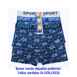 Bóxer varón algodón poliéster tallas y colores surtidas la docena 