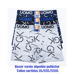 Bóxer varón algodón poliéster tallas y colores surtidas la docena 