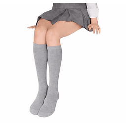 Calcetas niña escolares marca Stavios color gris talla 9/10 años la docena 
