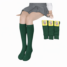 Calcetas niña escolares marca Omas color verda talla 9/10 años la docena 