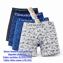 Bóxer varón con piernas algodón poliéster tallas y colores surtidas la docena 