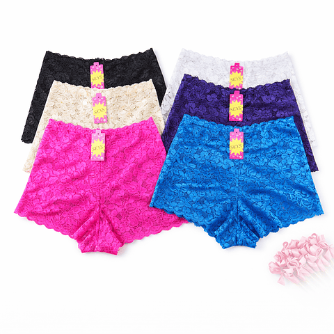Pantaleta para señora encaje tallas L/XL/XXL y color surtida la docena